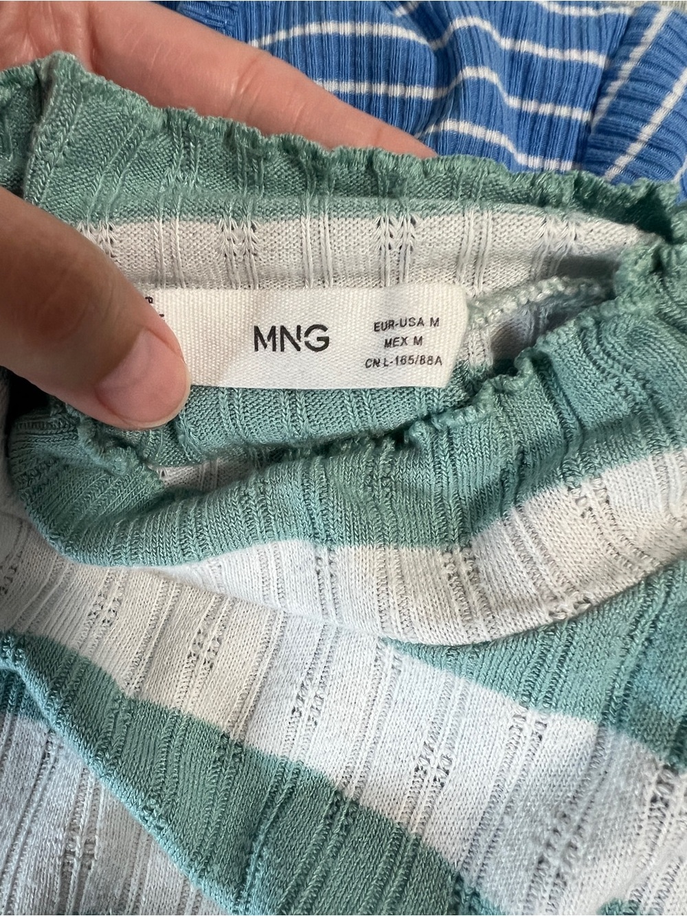 Mango Light Sage Ribbed Knit Top - Picture 11 of 14
